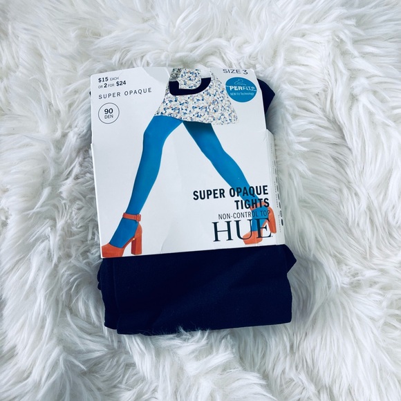 New Hue women’s SUPER OPAQUE TIGHTS
NON-CONTROL TOP 3 blue legging pantyhose 🎁 - Picture 2 of 6
